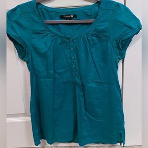The cutest Forever21 top. Very thin lightweight 100% cotton.